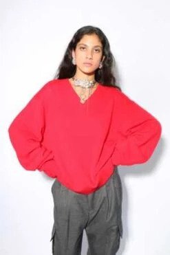Maryam Nassir ZadehDavis Sweater - Red -ULLA JOHNSON Clothing Shop Red Davis Sweater 20231030022131