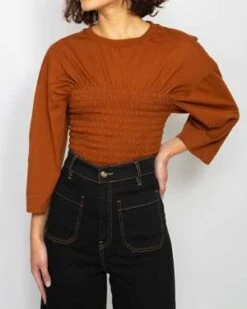 Rita RowNavajo T-shirt - Brown -ULLA JOHNSON Clothing Shop Rita Row Navajo T shirt brown 20230929221000 1