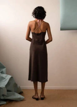 Penny SageRoberta Dress - Carob -ULLA JOHNSON Clothing Shop Roberta Dress Carob 20230920003103 1