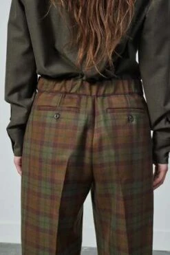 SoeurSARAJEVO PANT - KAKI PLAID -ULLA JOHNSON Clothing Shop SARAJEVO PANT 20230831033225 2