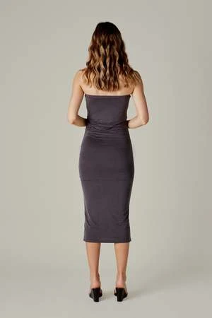 St. AgniStrapless Jersey Midi Dress - Graphite 5 St. AgniStrapless Jersey Midi Dress - Graphite - Image 3
