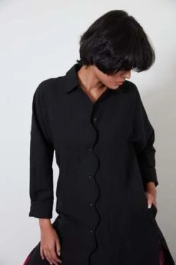 RUJUTA SHETHSam Shirt - Black -ULLA JOHNSON Clothing Shop Sam Shirt Black 20231031054334
