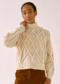 Mabel And MossSayaka Davis Pom Sweater - Cream