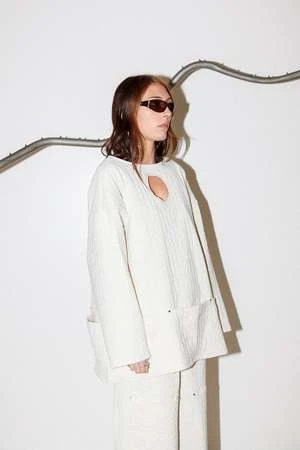 KkCoSeed Smock Top - Ecru 5 KkCoSeed Smock Top - Ecru - Image 3