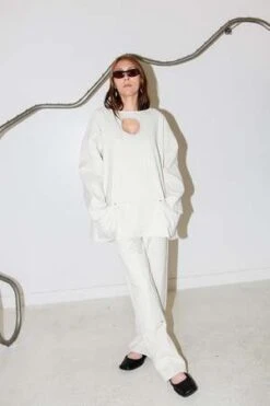 KkCoSeed Smock Top - Ecru 15 KkCoSeed Smock Top - Ecru -ULLA JOHNSON Clothing Shop Seed Smock Top in Ecru 20231027172018 1