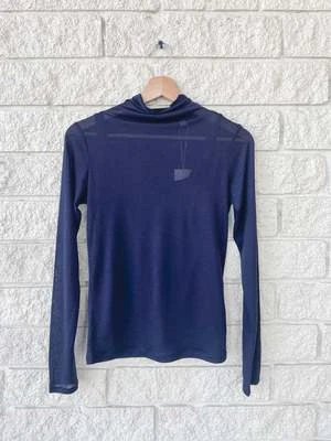 VINCESheer Long Sleeve Turtle Neck - Blue 3 VINCESheer Long Sleeve Turtle Neck - Blue