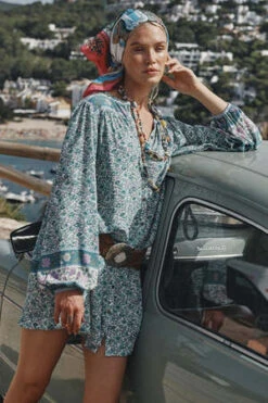 SPELL & THE GYPSY COLLECTIVESienna Tunic Dress - Jade -ULLA JOHNSON Clothing Shop Sienna Tunic Dress 20231018024155 2