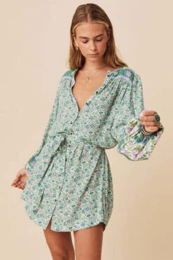 SPELL & THE GYPSY COLLECTIVESienna Tunic Dress - Jade -ULLA JOHNSON Clothing Shop Sienna Tunic Dress 20231018024156