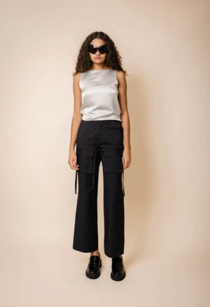 NKCSilky Box Tank Top - Taupe 4 NKCSilky Box Tank Top - Taupe - Image 2