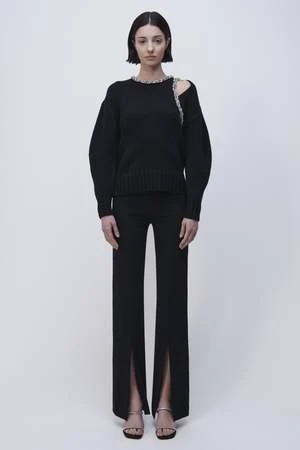 Jonathan SimkhaiSimkhai Monroe Wool And Cashmere Pullover W. Crystals - Black 3 Jonathan SimkhaiSimkhai Monroe Wool And Cashmere Pullover W. Crystals - Black