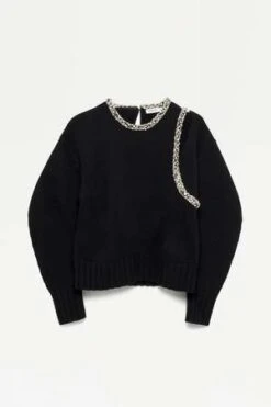 Jonathan SimkhaiSimkhai Monroe Wool And Cashmere Pullover W. Crystals - Black 13 Jonathan SimkhaiSimkhai Monroe Wool And Cashmere Pullover W. Crystals - Black -ULLA JOHNSON Clothing Shop Simkhai Monroe Wool and Cashmere Pullover w Crystals Black 20231031225536