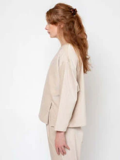 Black CraneSlit Top - Ivory -ULLA JOHNSON Clothing Shop Slit Top Ivory 20231006010659 2