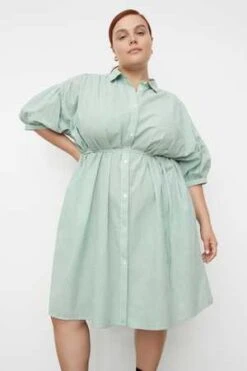 KowtowSmock Dress - Green Mini Check -ULLA JOHNSON Clothing Shop Smock Dress 20231004213013 1