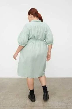KowtowSmock Dress - Green Mini Check -ULLA JOHNSON Clothing Shop Smock Dress 20231004213015 1