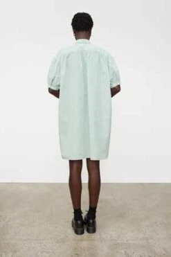 KowtowSmock Dress - Green Mini Check -ULLA JOHNSON Clothing Shop Smock Dress 20231004213015 2