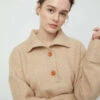 Atelier DelphineStand Collar Jumper - Honey -ULLA JOHNSON Clothing Shop Stand Collar Jumper in Honey 20230922043934