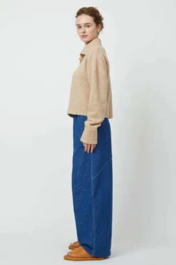 Atelier DelphineStand Collar Jumper - Honey -ULLA JOHNSON Clothing Shop Stand Collar Jumper in Honey 20230922043934 2