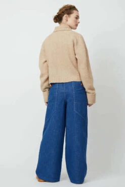 Atelier DelphineStand Collar Jumper - Honey -ULLA JOHNSON Clothing Shop Stand Collar Jumper in Honey 20230922043934 3