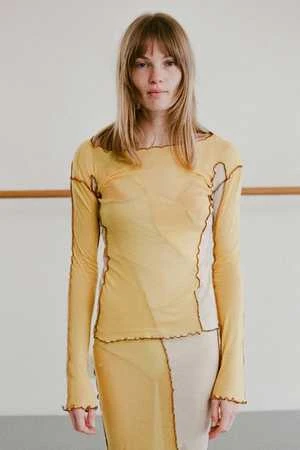 BaserangeSun Longsleeve - Undyed/Sun Yellow 3 BaserangeSun Longsleeve - Undyed/Sun Yellow