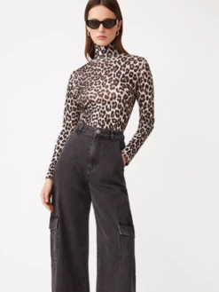 SuncooRoy Denim Cargo Pant - Carbone