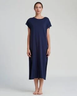 Calder BlakeSuria Dress - Navy -ULLA JOHNSON Clothing Shop Suria Dress Navy 20210906042648 3