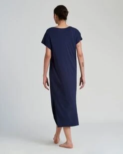 Calder BlakeSuria Dress - Navy -ULLA JOHNSON Clothing Shop Suria Dress Navy 20210906042648 4