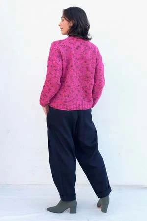 Tach ClothingApril Chunky Crew - Fuschia 5 Tach ClothingApril Chunky Crew - Fuschia - Image 3