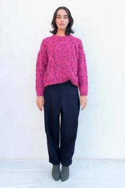 Tach ClothingApril Chunky Crew - Fuschia 14 Tach ClothingApril Chunky Crew - Fuschia -ULLA JOHNSON Clothing Shop Tach Clothing April Chunky Crew Fuschia 20231011142819 2