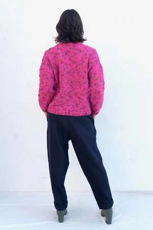 Tach ClothingApril Chunky Crew - Fuschia 6 Tach ClothingApril Chunky Crew - Fuschia - Image 4