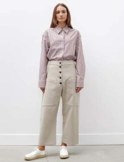 Studio NicholsonTaupo Rounded Leg Pants - Light Bamboo