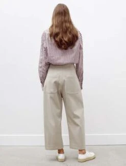 Studio NicholsonTaupo Rounded Leg Pants - Light Bamboo -ULLA JOHNSON Clothing Shop Taupo Rounded Leg Pants Light Bamboo 20231006010558