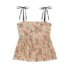 The Great.The Dainty Top - Peach Paisley Floral -ULLA JOHNSON Clothing Shop The Dainty Top 20230530192226