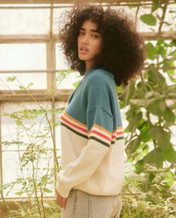 The Great.The Henley Pullover - Sea Blue Stripe -ULLA JOHNSON Clothing Shop The Henley Pullover 20230320210256 1