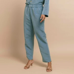 Montserrat New YorkThe Moire Jet Set Pant - Cerulean 4 Montserrat New YorkThe Moire Jet Set Pant - Cerulean - Image 2