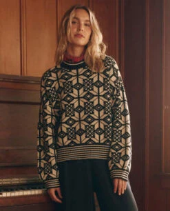 The Great.The Snowflake Pullover - Licorice