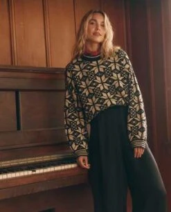 The Great.The Snowflake Pullover - Licorice -ULLA JOHNSON Clothing Shop The Snowflake Pullover Licorice 20231030230252