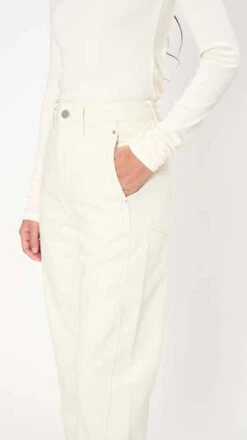 LemaireTwisted Pants - Clay White -ULLA JOHNSON Clothing Shop Twisted Pants in Clay White 20230913012401 3