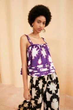 Ulla JohnsonSera Top - Cassis Blur