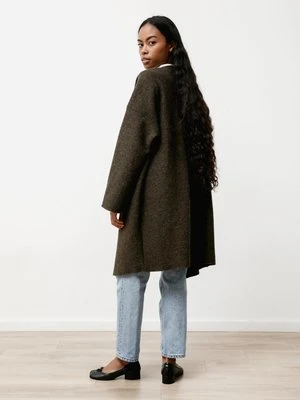 PrioryUra Boiled Wool Coat - Heather Green 4 PrioryUra Boiled Wool Coat - Heather Green - Image 2