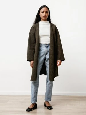 PrioryUra Boiled Wool Coat - Heather Green 3 PrioryUra Boiled Wool Coat - Heather Green