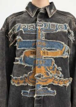 Y/projectYprojectVINTAGE PARIS BEST PATCH DENIM SHIRT - BLACK 9 Y/projectYprojectVINTAGE PARIS BEST PATCH DENIM SHIRT - BLACK -ULLA JOHNSON Clothing Shop VINTAGE BLACK PARIS BEST PATCH DENIM SHIRT 20231024100718