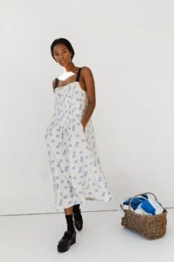 Caron CallahanVirginia Silk Cotton Dress - Shibori -ULLA JOHNSON Clothing Shop Virginia Dress Shibori Silk Cotton 20210418194303