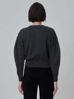 PureCashmere NYCVolume Sleeve Cardigan - Graphite 16 PureCashmere NYCVolume Sleeve Cardigan - Graphite -ULLA JOHNSON Clothing Shop Volume Sleeve Cardigan Graphite 20230925214341 3
