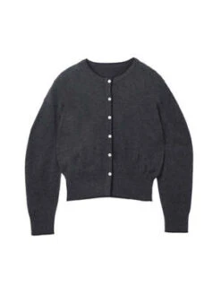 PureCashmere NYCVolume Sleeve Cardigan - Graphite 18 PureCashmere NYCVolume Sleeve Cardigan - Graphite -ULLA JOHNSON Clothing Shop Volume Sleeve Cardigan Graphite 20230925214342 1