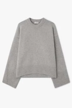 House Of DagmarWool Crewneck - Grey 11 House Of DagmarWool Crewneck - Grey -ULLA JOHNSON Clothing Shop Wool Crewneck Grey 20231006162632 1