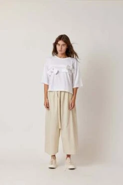 A MenteCropped Cotton Pants - Beige -ULLA JOHNSON Clothing Shop amente Cropped Cotton Pants Beige 20230728194347 2