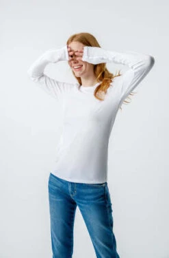 Amo DenimLong Sleeve Sweet Tee -ULLA JOHNSON Clothing Shop amo denim Long Sleeve Sweet Tee 20230929213808 1