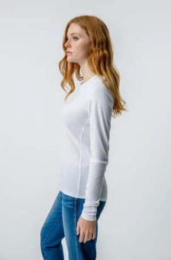 Amo DenimLong Sleeve Sweet Tee -ULLA JOHNSON Clothing Shop amo denim Long Sleeve Sweet Tee 20230929213808